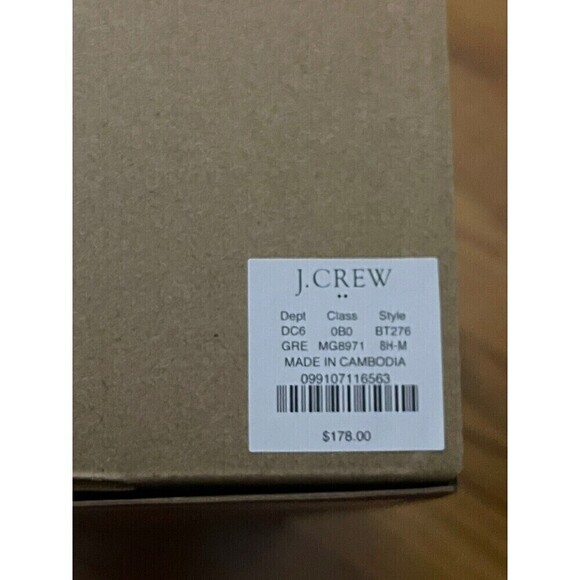 J.CREW Sueded Flat Ankle Boots Size 8.5 Grey NIB Fall Modern Preppy - Picture 12 of 12